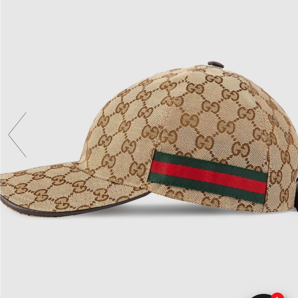 Gucci Beige Monogram Baseball Cap